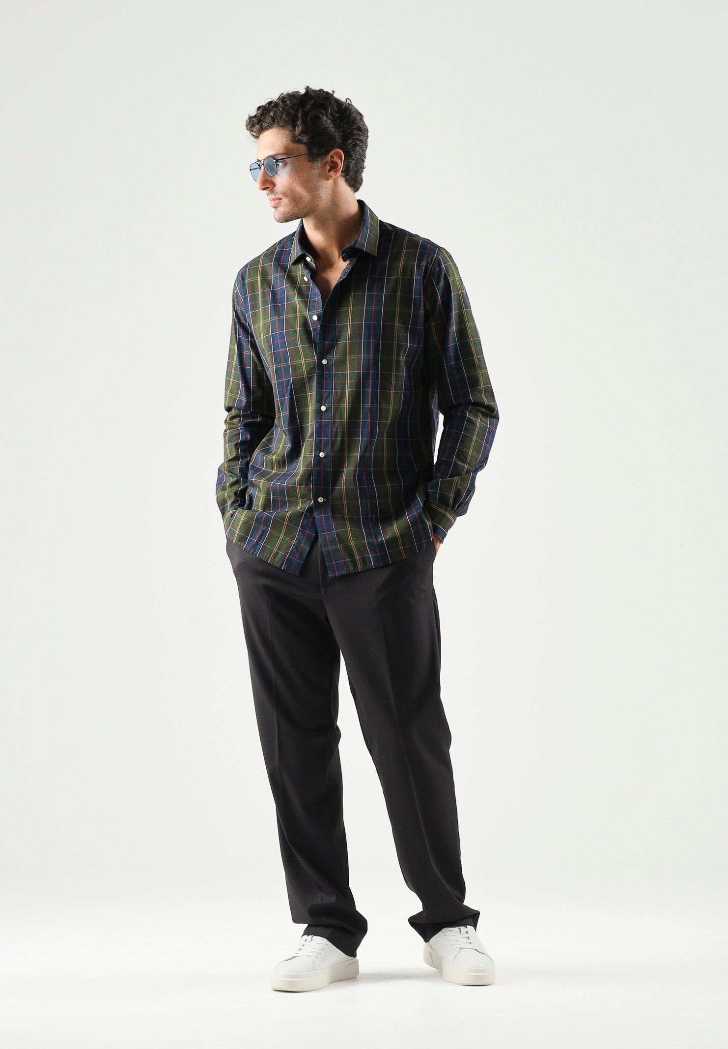 BARBOUR Camicia KENTON  a manica lunga tartan verde da uomo 252MMSH5689 TN11 BARBOUR 