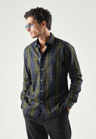 BARBOUR Camicia KENTON  a manica lunga tartan verde da uomo 252MMSH5689 TN11 BARBOUR 