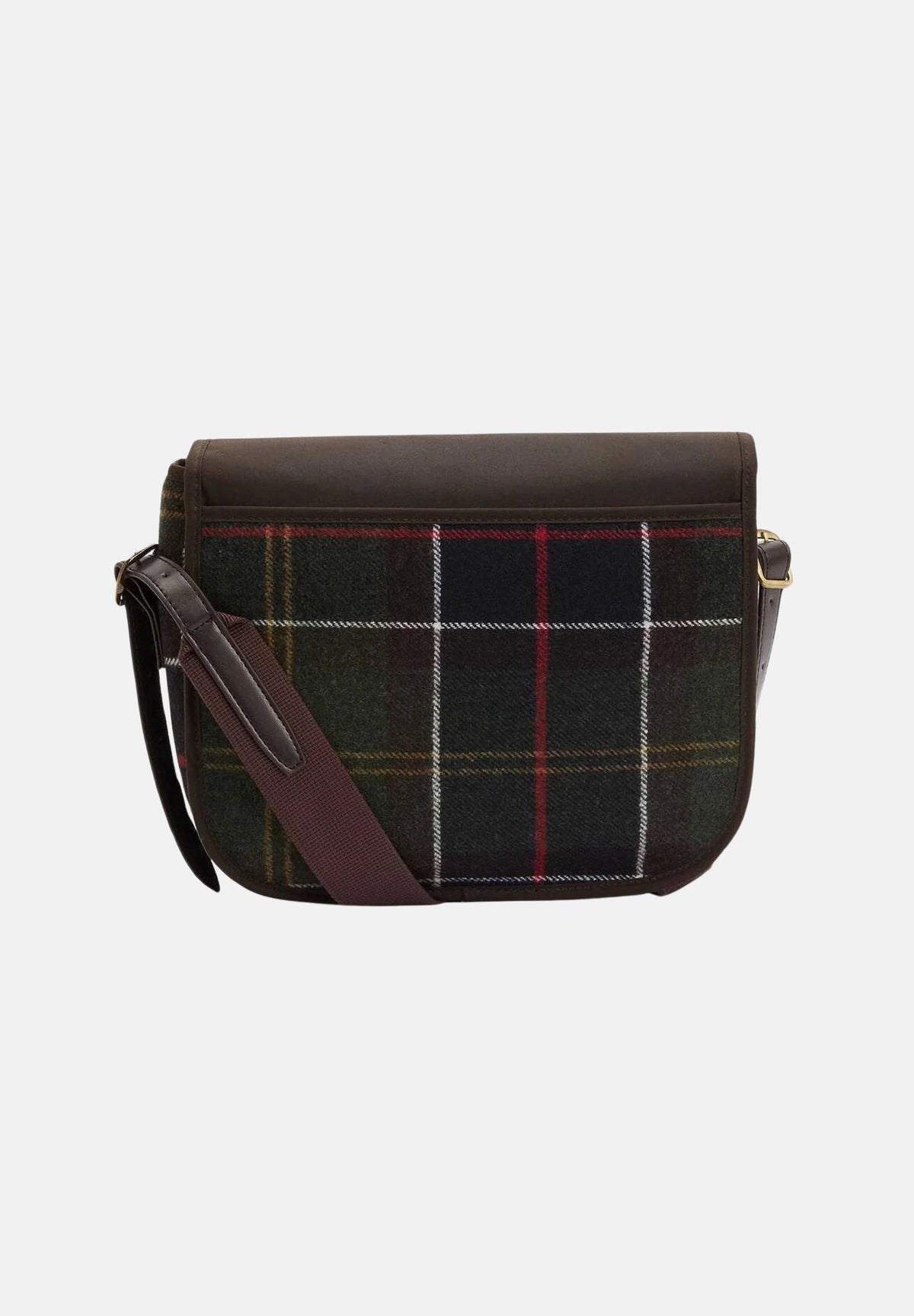 BARBOUR Borsa a tracolla TARTAN SADDLE BAG verde da donna con patta e dettagli in pelle 262MLBA0479 OL91 BARBOUR 