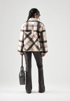 BARBOUR Giubbotto ecru-tartan panna da donna con colletto a camicia, motivo scozzese 262MLFL0085 TN30 BARBOUR 