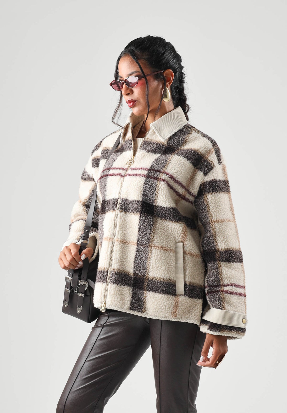 BARBOUR Giubbotto ecru-tartan panna da donna con colletto a camicia, motivo scozzese 262MLFL0085 TN30 BARBOUR 
