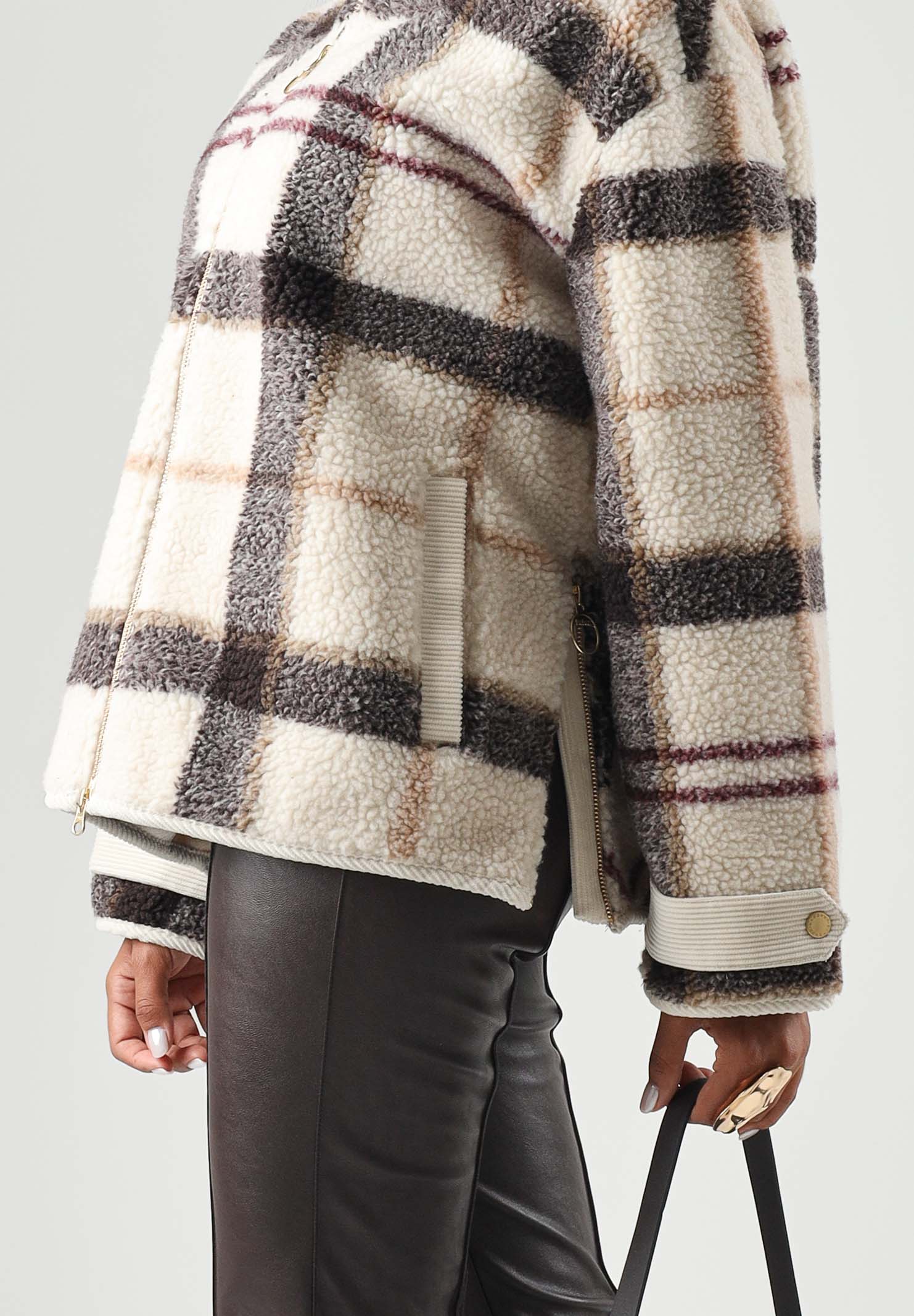 BARBOUR Giubbotto ecru-tartan panna da donna con colletto a camicia, motivo scozzese 262MLFL0085 TN30 BARBOUR 