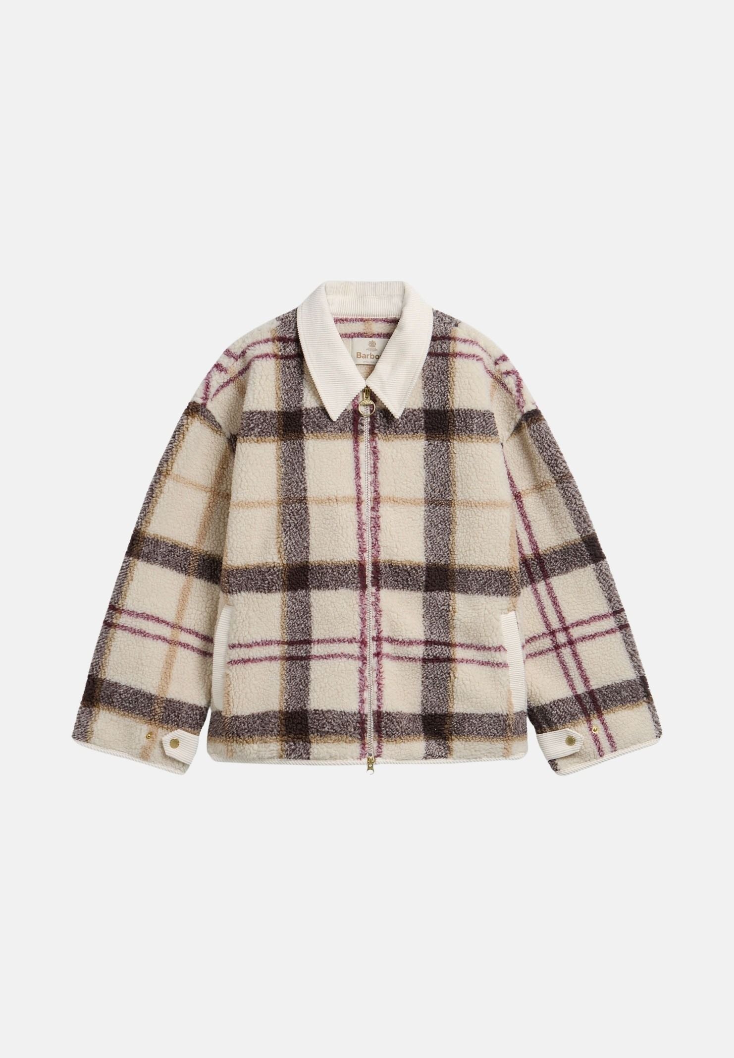 BARBOUR Giubbotto ecru-tartan panna da donna con colletto a camicia, motivo scozzese 262MLFL0085 TN30 BARBOUR 