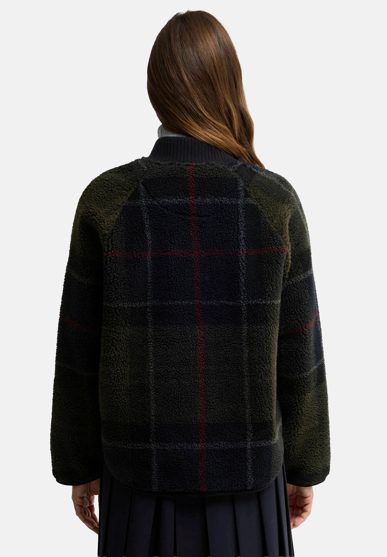 BARBOUR Giacca SHADOW TARTAN verde da donna con motivo tartan e chiusura con zip integrale 262MLFL0090 TN43 BARBOUR 
