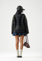 BARBOUR Giacca-bomber  SHADOW TARTAN verde da donna con motivo tartan e chiusura con zip integrale 262MLFL0090 TN43 BARBOUR 