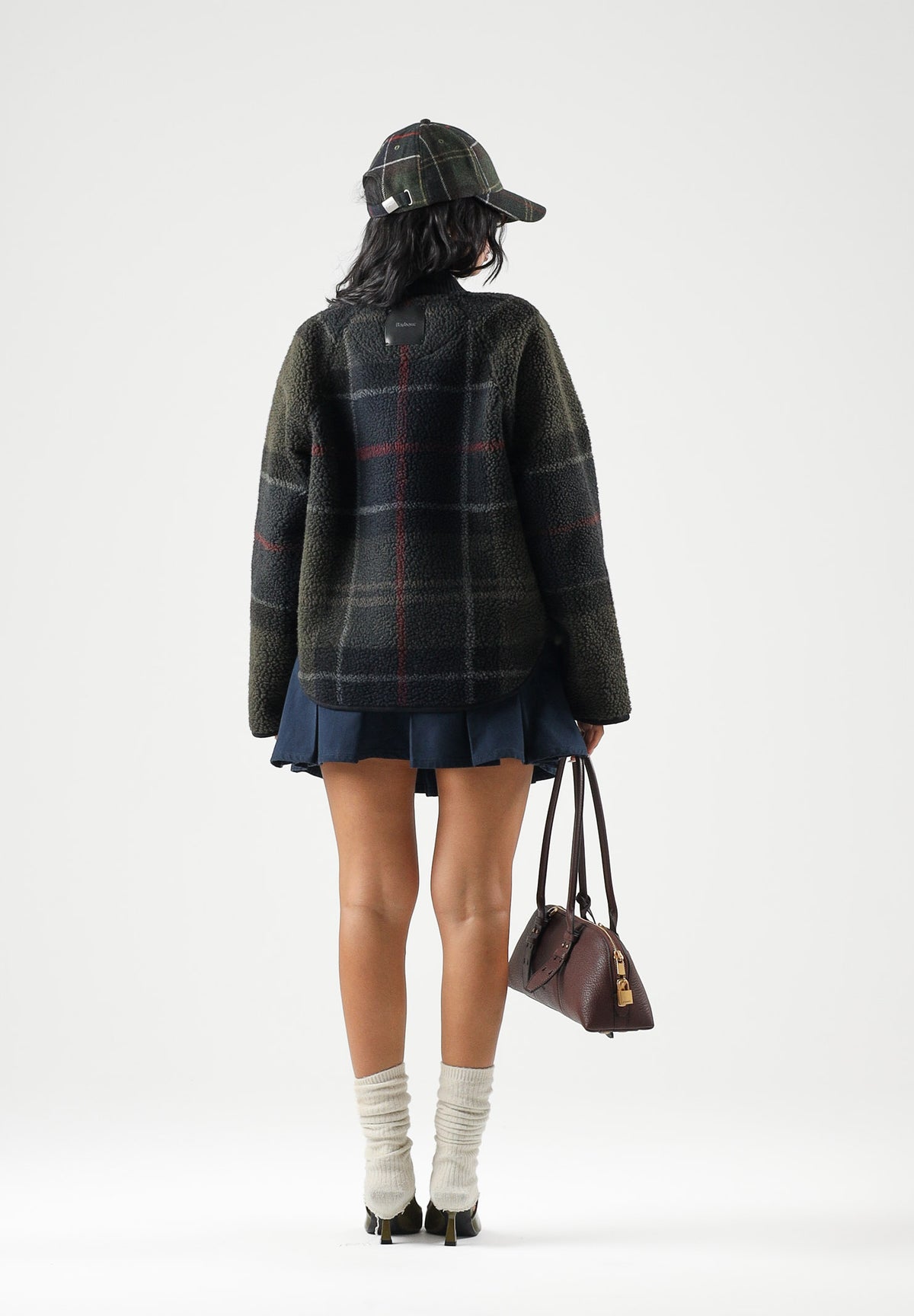 BARBOUR Giacca-bomber  SHADOW TARTAN verde da donna con motivo tartan e chiusura con zip integrale 262MLFL0090 TN43 BARBOUR 