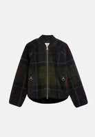 BARBOUR Giacca SHADOW TARTAN verde da donna con motivo tartan e chiusura con zip integrale 262MLFL0090 TN43 BARBOUR 