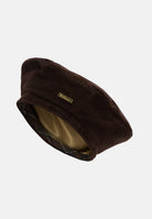 BARBOUR Basco CORD BERET marrone da donna in velluto a coste con logo in metallo 262MLHA0661 BR91 BARBOUR 