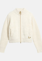 BARBOUR Cardigan corto ecru-panna da donna con tiralampo dorato ad anello. 262MLKN1784 CR31 BARBOUR 
