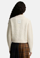BARBOUR Cardigan corto ecru-panna da donna con tiralampo dorato ad anello. 262MLKN1784 CR31 BARBOUR 