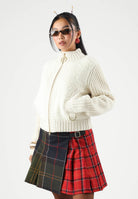 BARBOUR Cardigan corto ecru-panna da donna con tiralampo dorato ad anello. 262MLKN1784 CR31 BARBOUR 