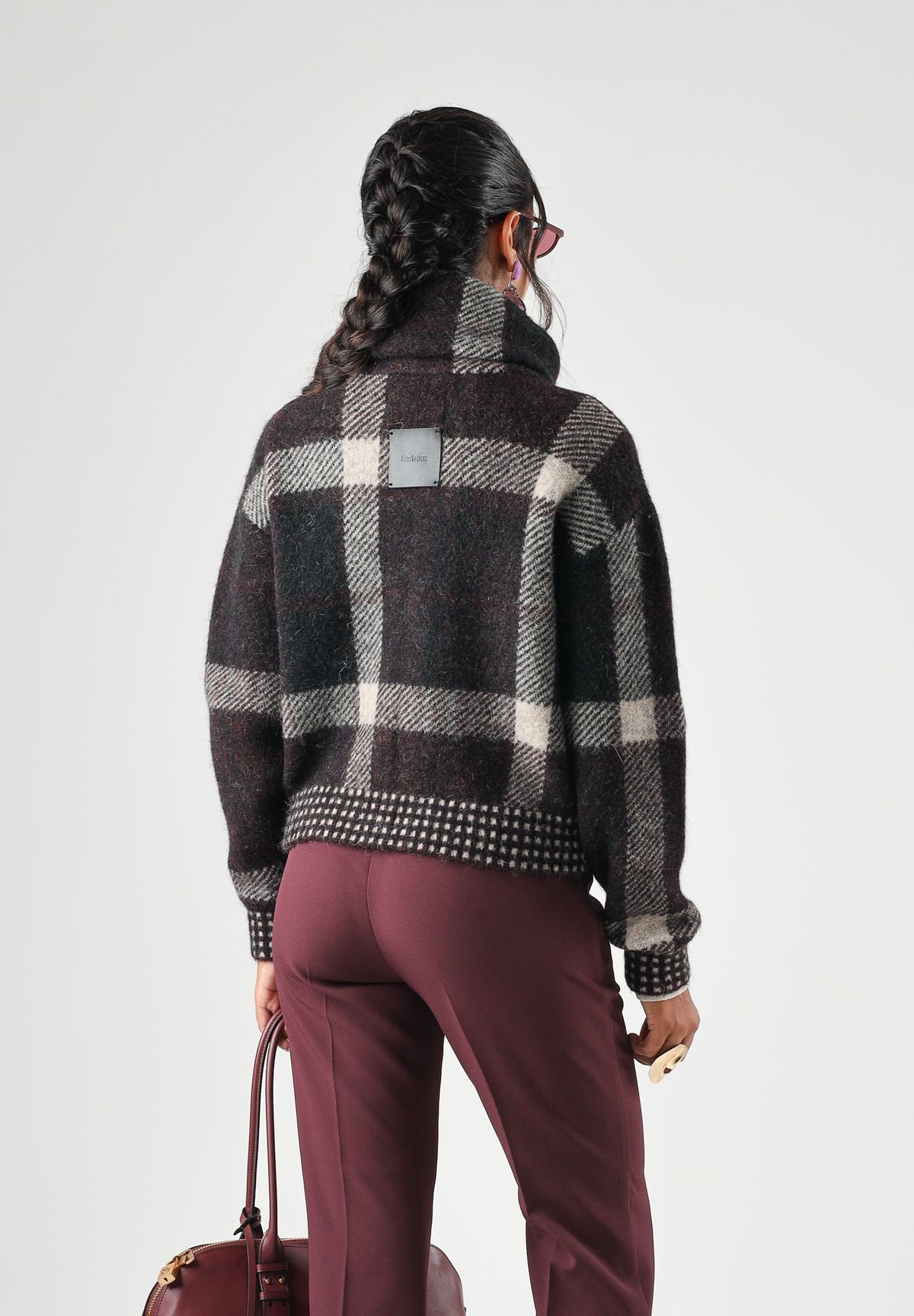 BARBOUR Cardigan SPEY WOOL JACKET multicolore per donna con fantasia tartan e collo ampio avvolgente 262MLKN1797 MI11 BARBOUR 