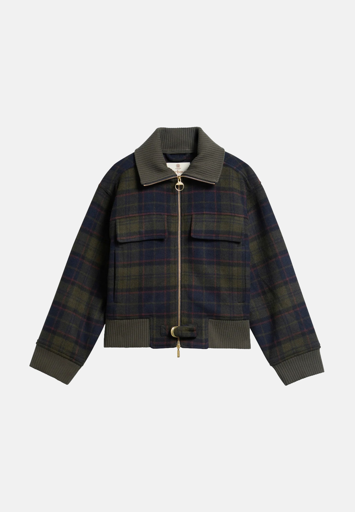 BARBOUR Giubbotto-bomber SPEY WOOL JACKET grigio per donna con fantasia tartan 262MLOS0090 TN43 BARBOUR 
