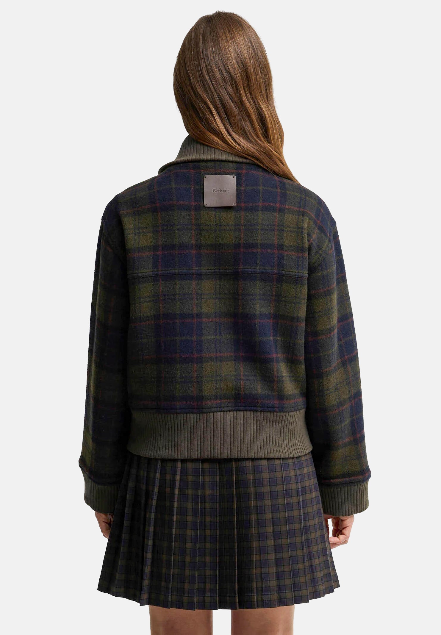 BARBOUR Giubbotto-bomber SPEY WOOL JACKET grigio per donna con fantasia tartan 262MLOS0090 TN43 BARBOUR 