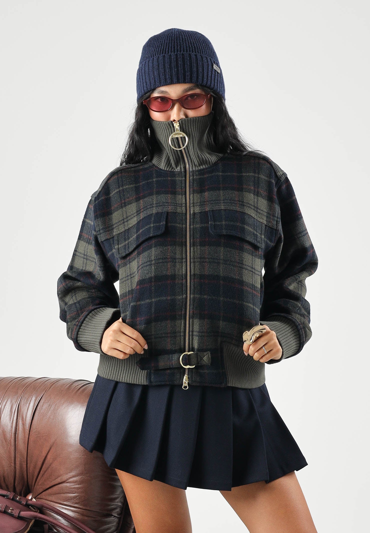 BARBOUR Giacca-bomber SPEY WOOL JACKET multicolor-verde per donna con fantasia tartan 262MLOS0090 TN43 BARBOUR 