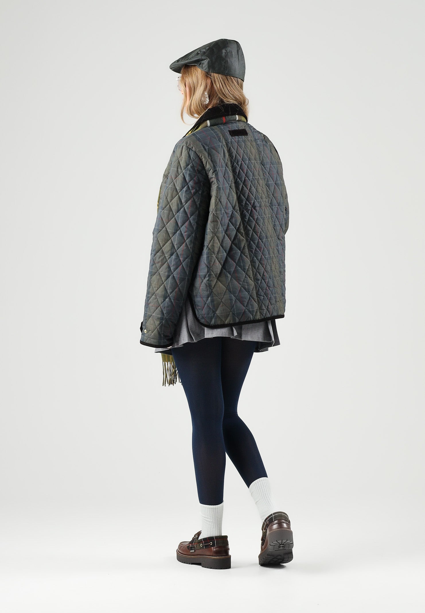 BARBOUR Piumino AINSDALE multicolor da donna con chiusura frontale  e colletto in velluto a coste. 262MLQU1932 TN11 BARBOUR 