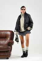 BARBOUR Giubbotto black-ancient nero da donna con trapuntatura a rombi 262MLQU1933 BK11 BARBOUR 