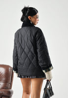 BARBOUR Giubbotto black-ancient nero da donna con trapuntatura a rombi 262MLQU1933 BK11 BARBOUR 