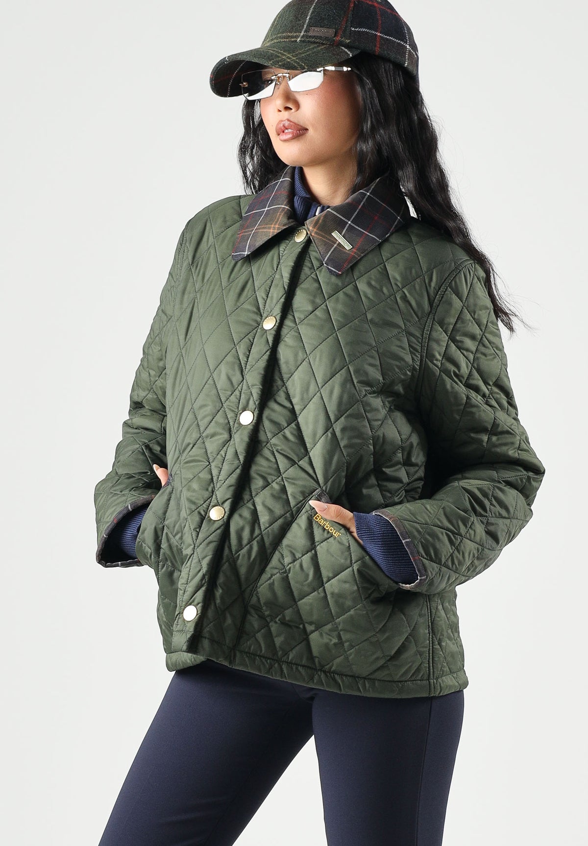BARBOUR Piumino ANNANDALE QUILT verde per donna con trapuntatura a rombi 262MLQU1934 OL74 BARBOUR 