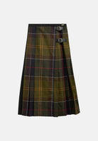 BARBOUR Gonna midi TARTAN KILT verde per donna a pieghe con fantasia a quadri 262MLSK0177 TN11 BARBOUR 
