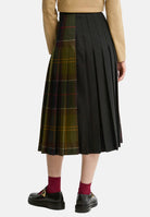 BARBOUR Gonna midi TARTAN KILT verde per donna a pieghe con fantasia a quadri 262MLSK0177 TN11 BARBOUR 