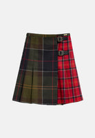 BARBOUR Gonna corta PATCHWORK rossa-verde da donna con lavorazione patchwork tartan e doppi cinturini 262MLSK0181 TN94 BARBOUR 