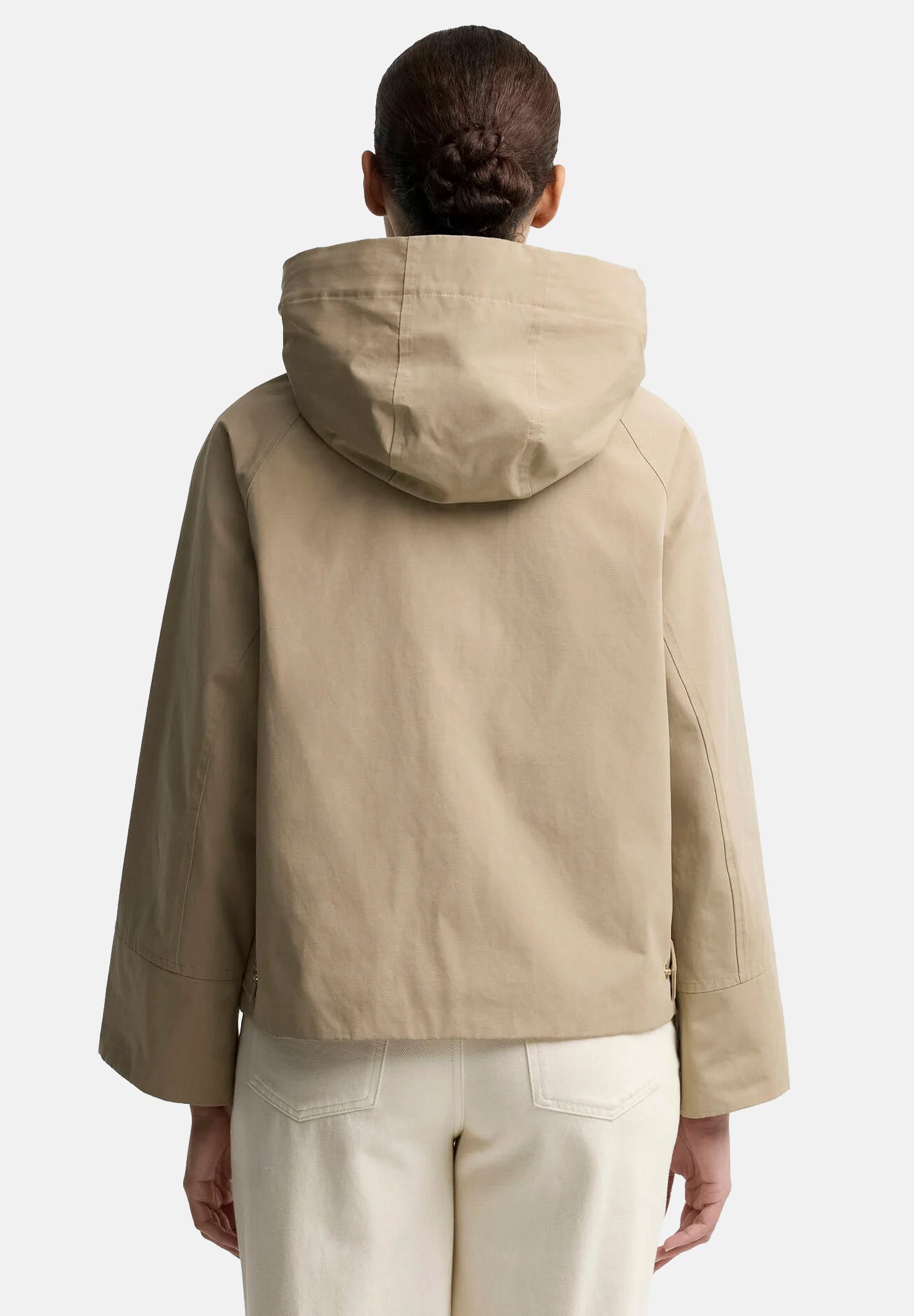 BARBOUR Giacca a ventoTERRINGTON SHOWERPROOF beige per donna con cappuccio rimovibile, colletto in velluto a coste 262MLSP0354 BE31 BARBOUR 
