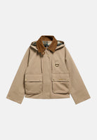 BARBOUR Giacca a ventoTERRINGTON SHOWERPROOF beige per donna con cappuccio rimovibile, colletto in velluto a coste 262MLSP0354 BE31 BARBOUR 
