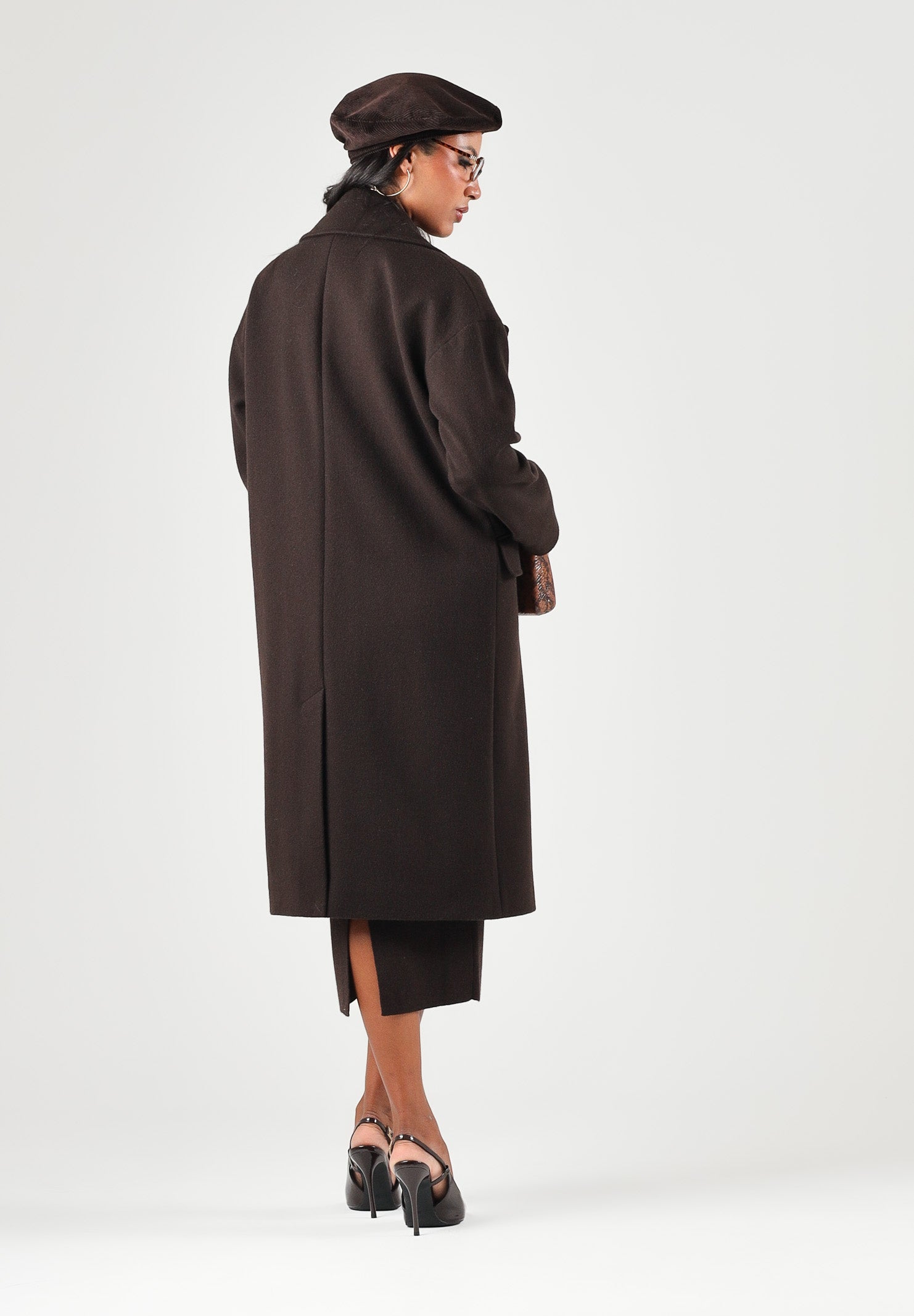 BARBOUR Cappotto rustic - shadow marrone da donna con collo a risvolto doppiopetto e tasche frontali strutturate. 262MLWO0262 BR71 BARBOUR 