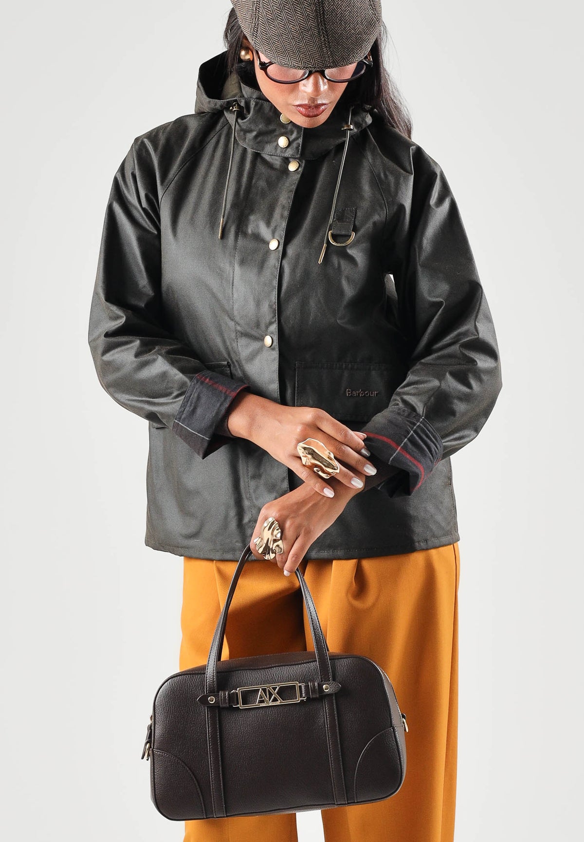 BARBOUR Giubbotto impermeabile olive-classic per donna con colletto in velluto e cappuccio rimovibile. 262MLWX1081 OL71 BARBOUR 