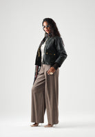 BARBOUR Giubbotto CROPPED BEADNELL verde per donna con taglio corto e colletto in velluto a coste. 262MLWX1403 SG51 BARBOUR 
