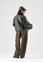 BARBOUR Giacca a vento SPEY WAX JACKET tartan-verde da donna con colletto in velluto a coste 262MLWX1482 OL52 BARBOUR 