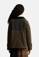 BARBOUR Giubbotto beech-fern marrone da donna con design bicolore, colletto alto e chiusura frontale 262MLWX1566 SN91 BARBOUR 
