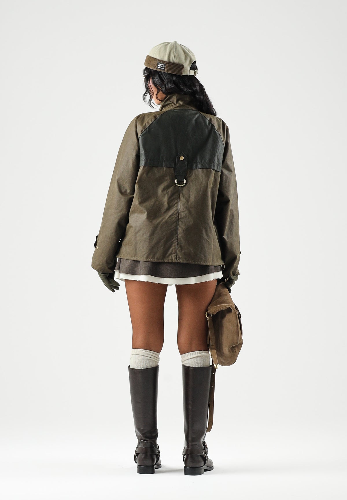 BARBOUR Giubbotto beech-fern marrone da donna con design bicolore, colletto alto e chiusura frontale 262MLWX1566 SN91 BARBOUR 