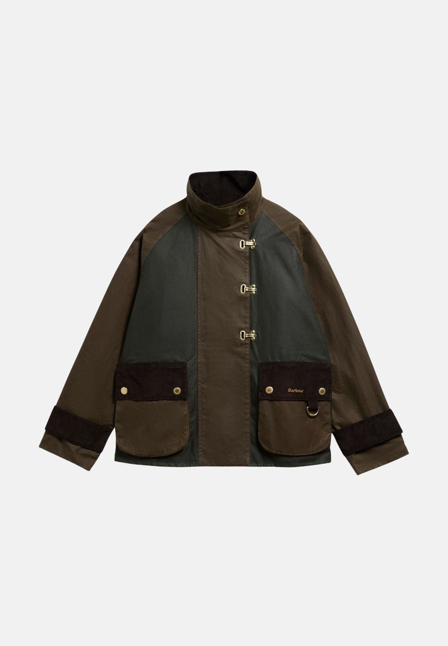 BARBOUR Giubbotto beech-fern marrone da donna con design bicolore, colletto alto e chiusura frontale 262MLWX1566 SN91 BARBOUR 