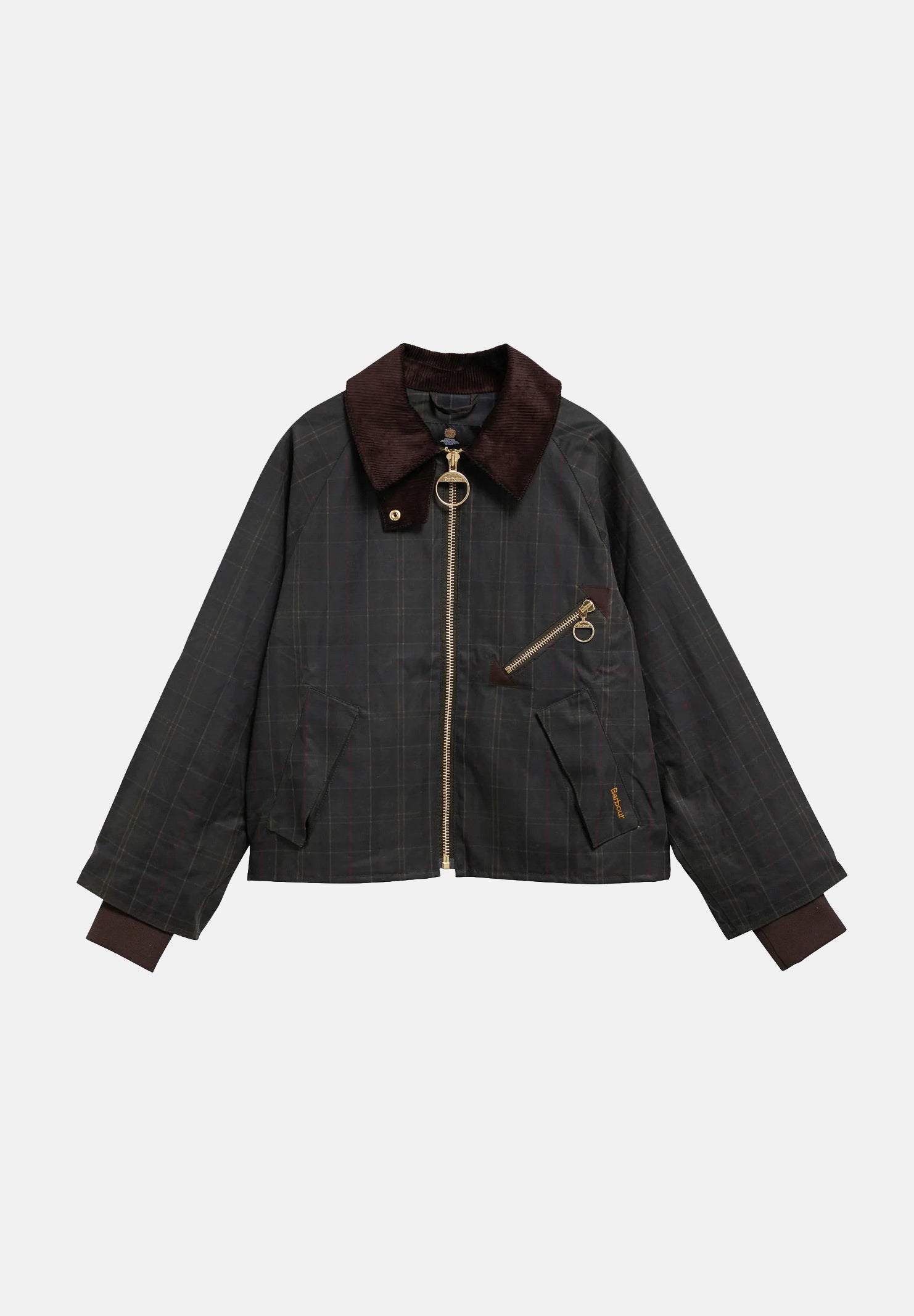 BARBOUR Giubbotto ARLENE CHECKED grigio per donna con fantasia tartan e tasche oblique con zip. 262MLWX1567 OL71 BARBOUR 