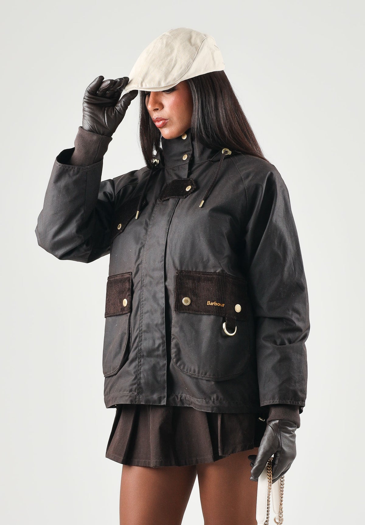 BARBOUR Parka BORROWDALE WAX JACKET rustic-muted per donna con cappuccio staccabile 262MLWX1569 RU91 BARBOUR 