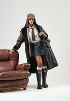 BARBOUR Giubbotto WAXED TRENCH COAT marrone scuro per donna con cintura in vita e dettagli multitasche 262MLWX1572 RU91 BARBOUR 
