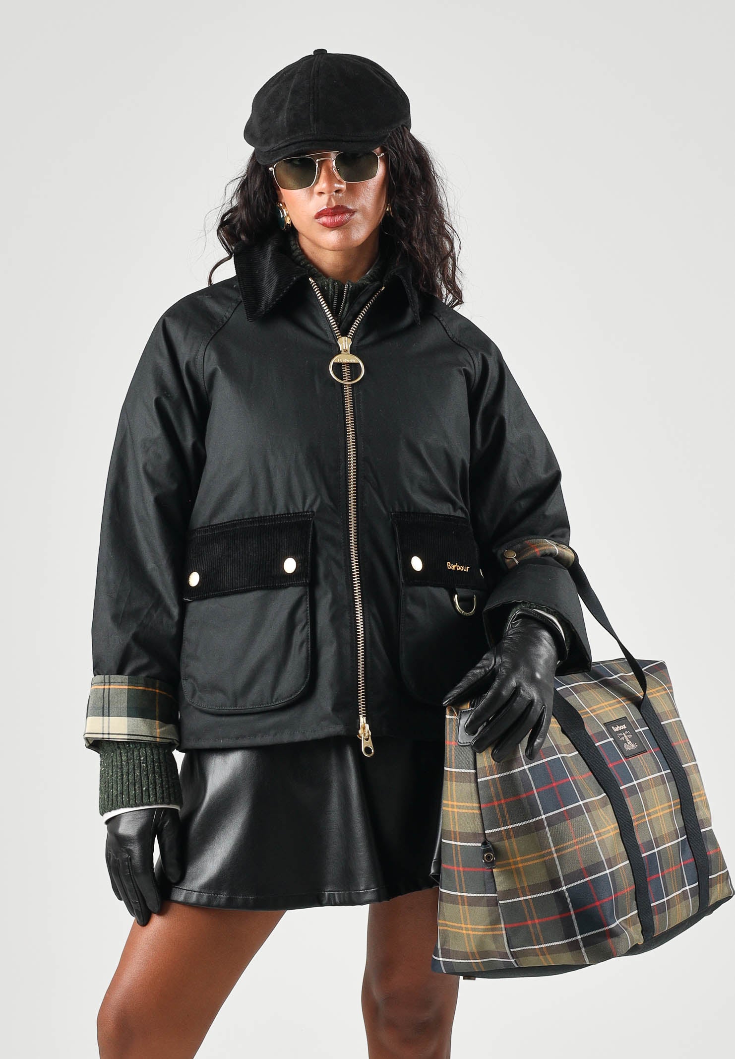 BARBOUR Giacca a vento  black-ancient nero da donna con cappuccio integrato, coulisse regolabile 262MLWX1578 BK71 BARBOUR 