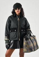 BARBOUR Giacca a vento  black-ancient nero da donna con cappuccio integrato, coulisse regolabile 262MLWX1578 BK71 BARBOUR 