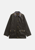 BARBOUR GiubbottoWAX  verde oliva da donna con colletto in velluto a coste 262MLWX1582 OL71 BARBOUR 