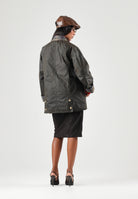 BARBOUR GiubbottoWAX  verde oliva da donna con colletto in velluto a coste 262MLWX1582 OL71 BARBOUR 