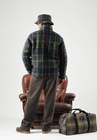 BARBOUR Felpa con zip TARTAN FLEECE verde da uomo in pile morbido con fantasia tartan 262MMFL0187 TN11 BARBOUR 
