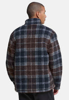 BARBOUR Felpa con zip TARTAN FLEECE  blu da uomo in morbido pile con fantasia tartan 262MMFL0187 TN38 BARBOUR 