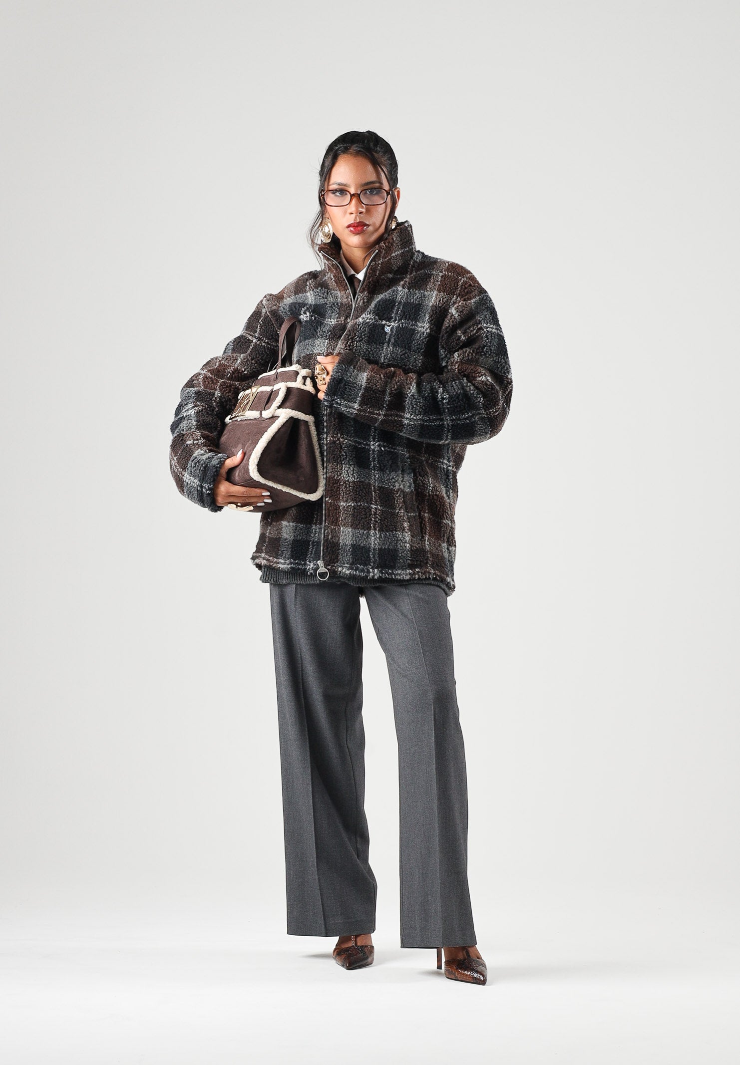 BARBOUR Felpa con zip TARTAN FLEECE  blu da uomo in morbido pile con fantasia tartan 262MMFL0187 TN38 BARBOUR 