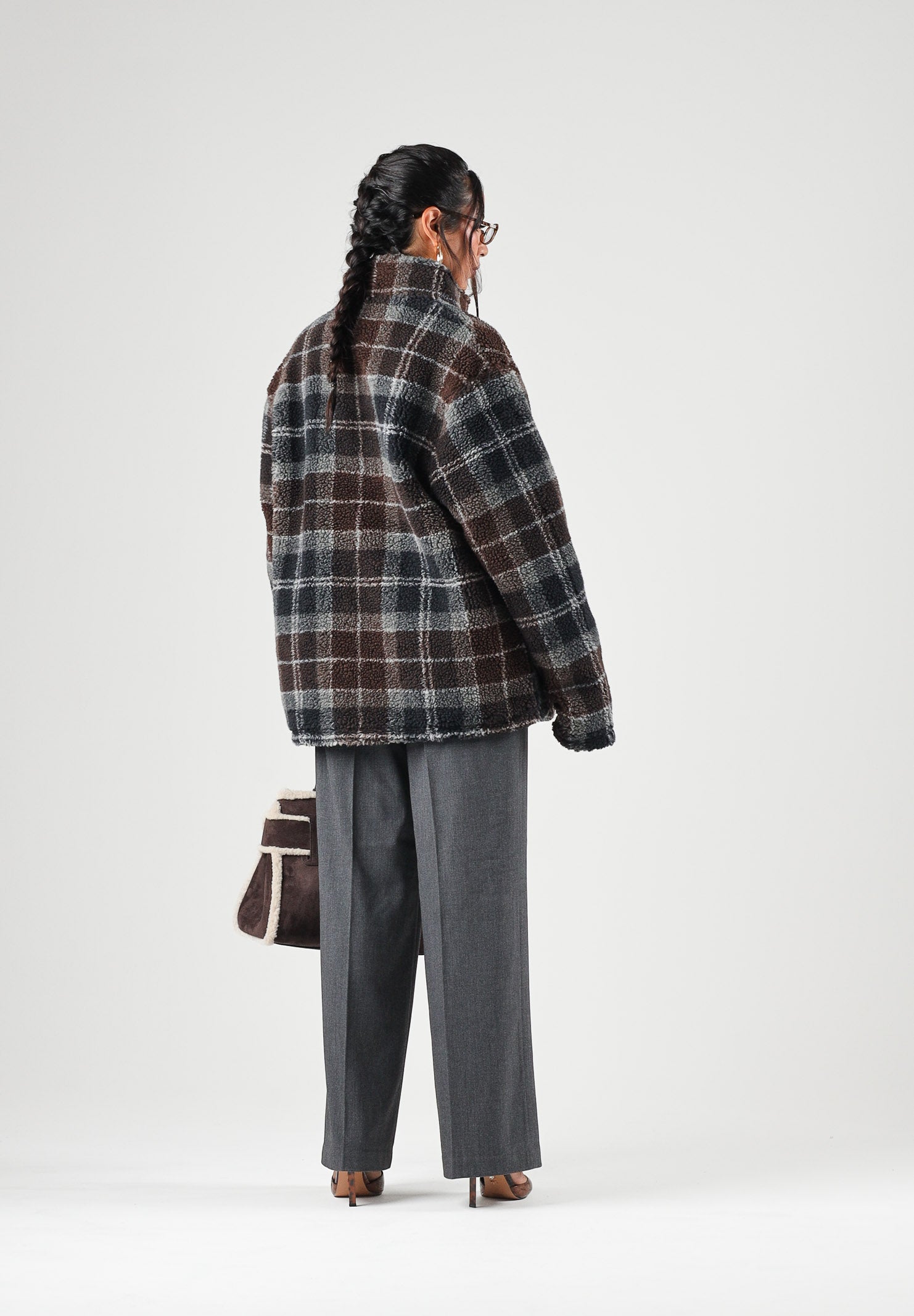 BARBOUR Felpa con zip TARTAN FLEECE  blu da uomo in morbido pile con fantasia tartan 262MMFL0187 TN38 BARBOUR 