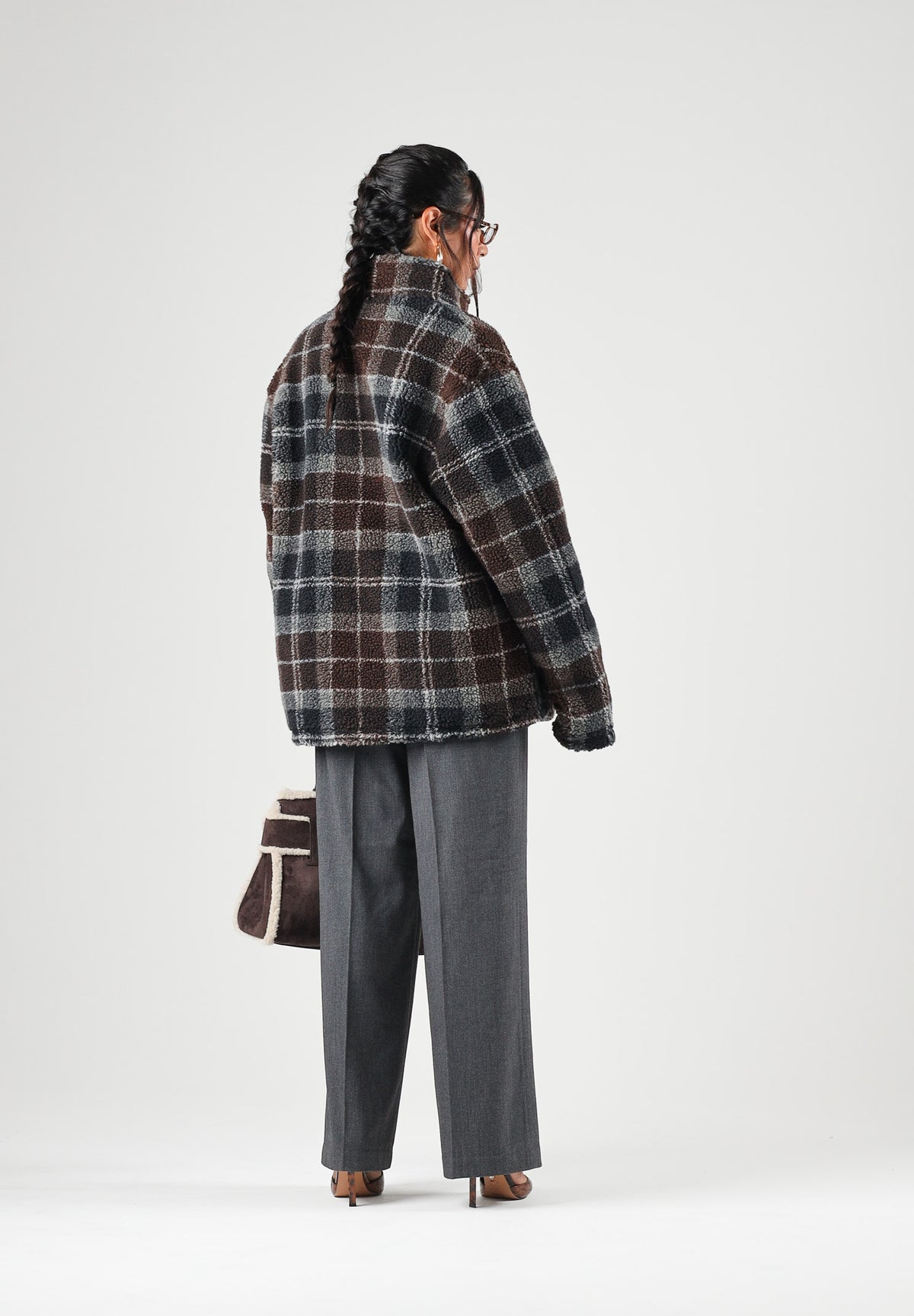 BARBOUR Felpa con zip TARTAN FLEECE  blu da uomo in morbido pile con fantasia tartan 262MMFL0187 TN38 BARBOUR 
