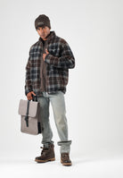 BARBOUR Felpa con zip TARTAN FLEECE  blu per uomo e donna  in morbido pile con fantasia tartan 262MMFL0187 TN38 BARBOUR 