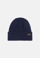 BARBOUR Cappelli Carlton beanie navy per uomo con risvolto a coste e targhetta logo in pelle. 262MMHA0449 NY31 BARBOUR 