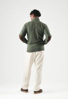 BARBOUR Cardigan ESSENTIAL PATCH verde oliva per uomo con zip frontale e collo alto lavorato 262MMKN0731 OL51 BARBOUR 